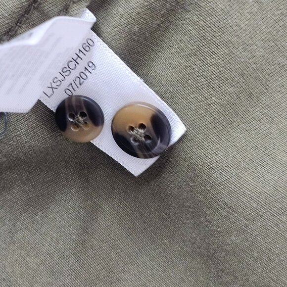 Aeropostale Camouflage Jacket Button Up Unisex Medium Green Long Sleeve Cotton - Picture 7 of 10